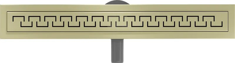 Mexen Flat 360° M15 sprchový žľab 60 cm, zlatá matná, 1A24060-40