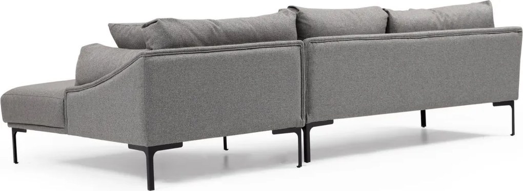 Rohová sedací souprava Leo 255 cm šedá pravá