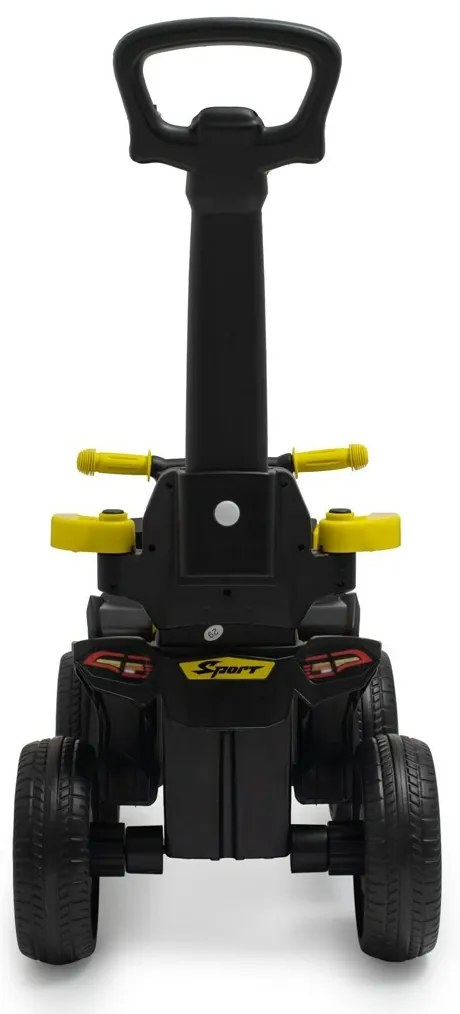 Detské odrážadlo Baby Mix Mega Prime EVA s vodiacou tyčou žlté