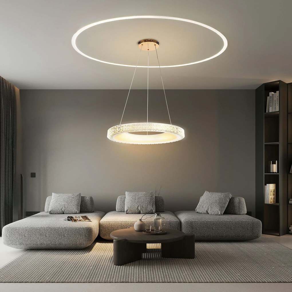 Toolight Toolight, LED stropné svietidlo 60cm MS002-CP, ružové zlato, OSW-09611