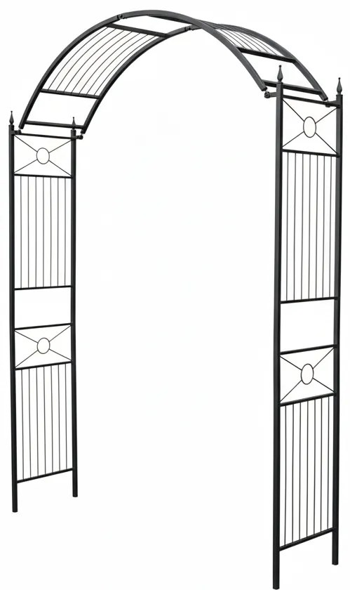 Oblúk na ruže Flexi s nastaviteľnou šírkou - Čierna