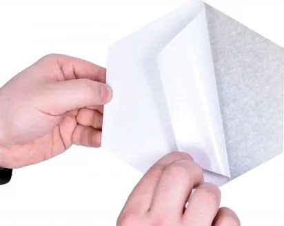 Strieborné dekoratívne akrylové zrkadlo Hex - 8 ks