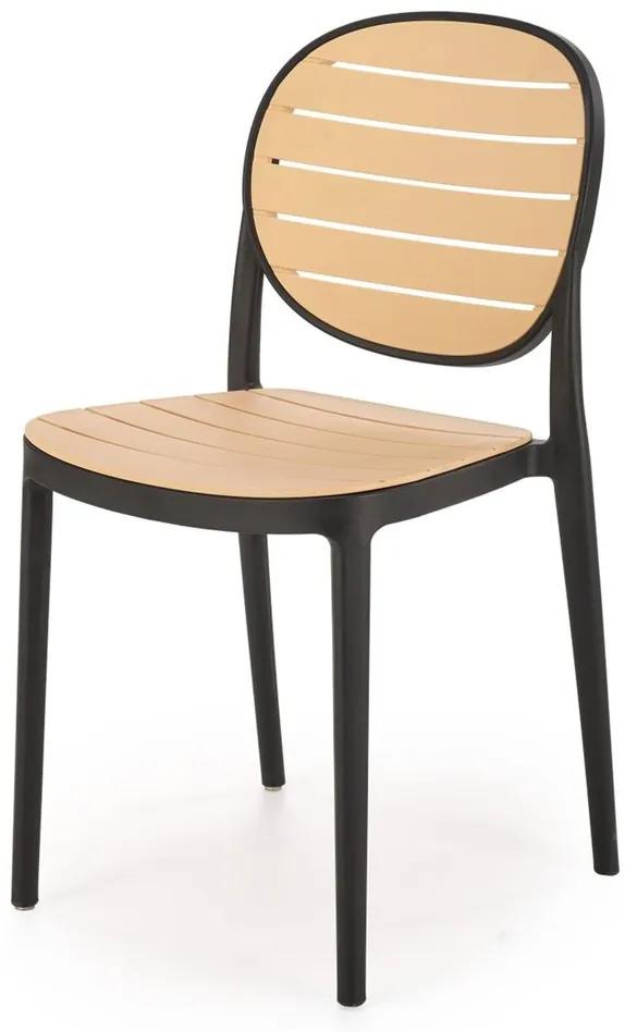 Halmar Jedálenská stolička K529 - černá/natural