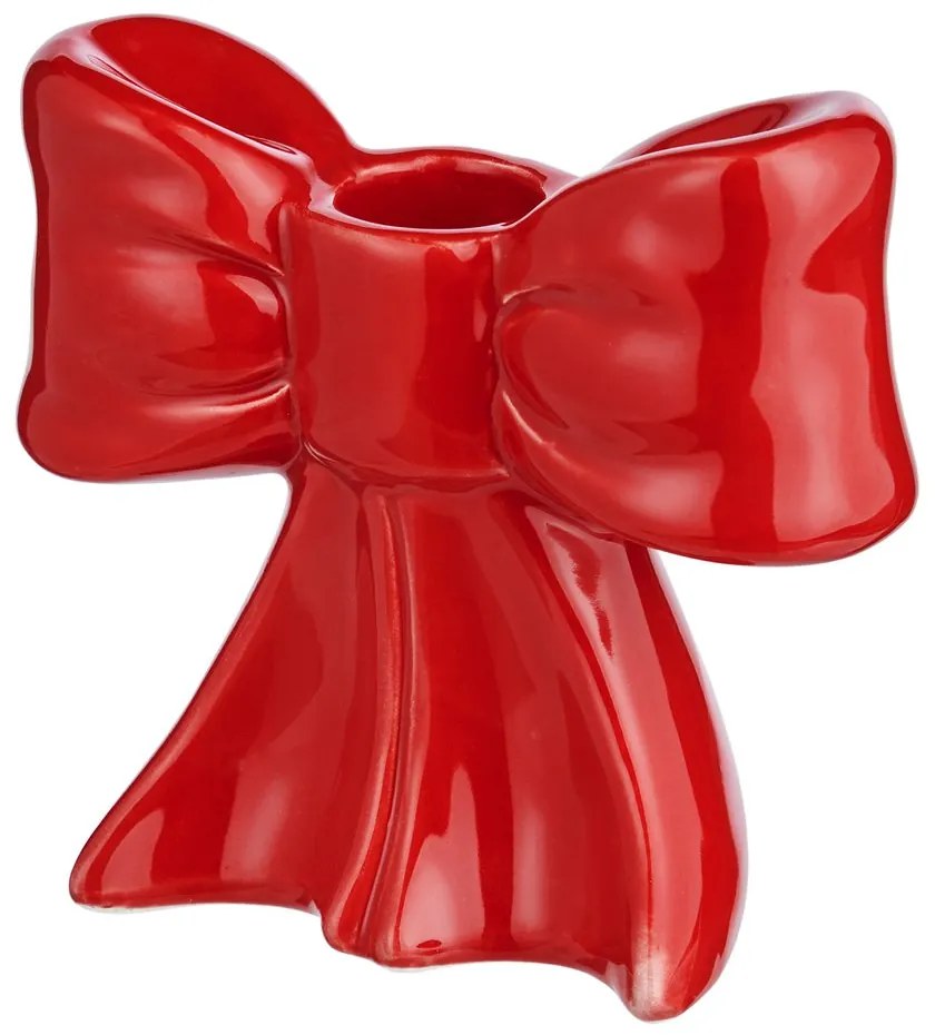 PRESENT Svietnik mašle 10 cm - červená