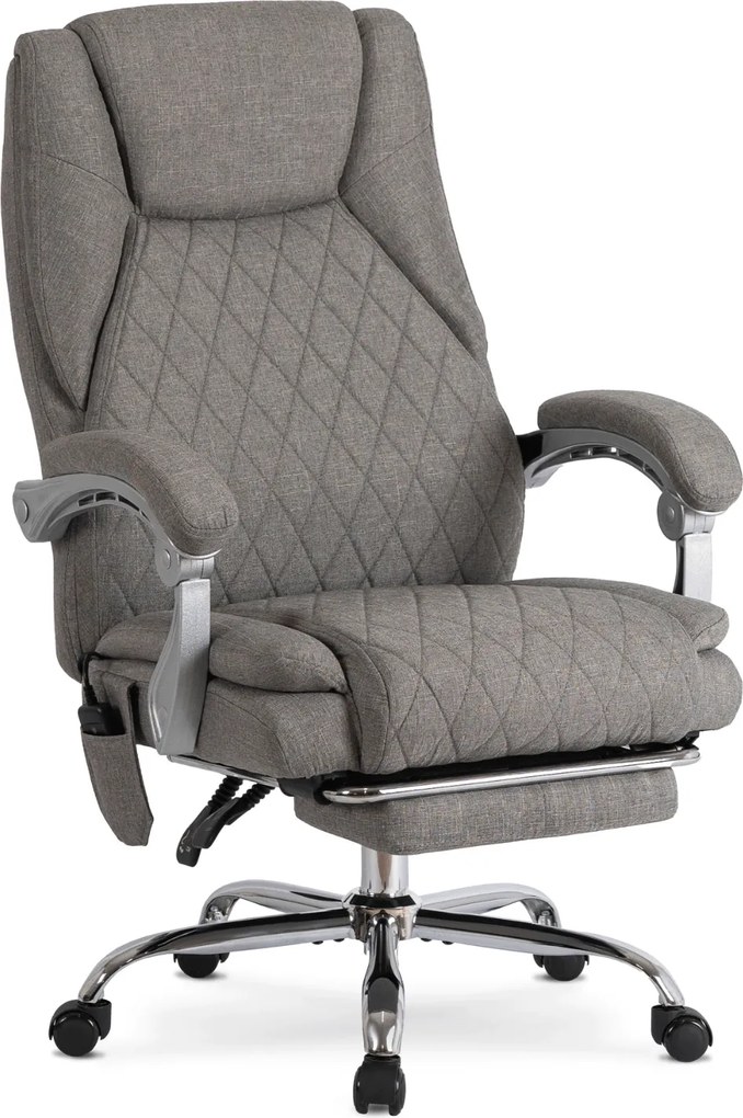 Masážne kancelárske kreslo GIORGIO, sivá tkanina