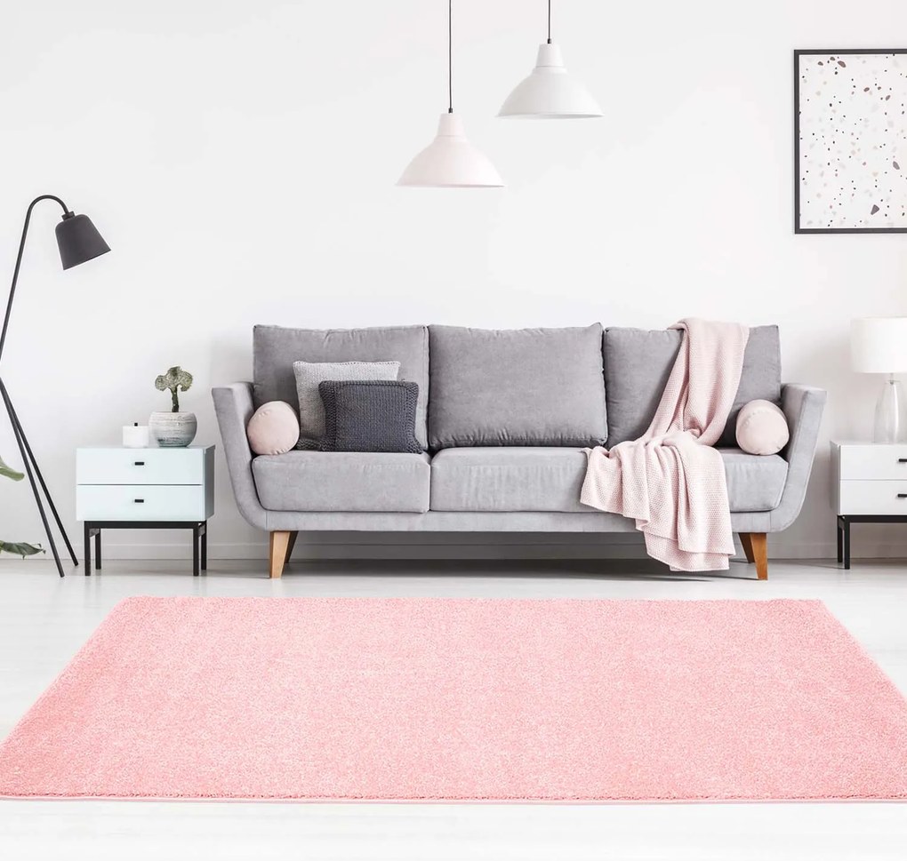 Dekorstudio Moderný koberec MODA SOFT - Ružový Rozmer koberca: 140x200cm