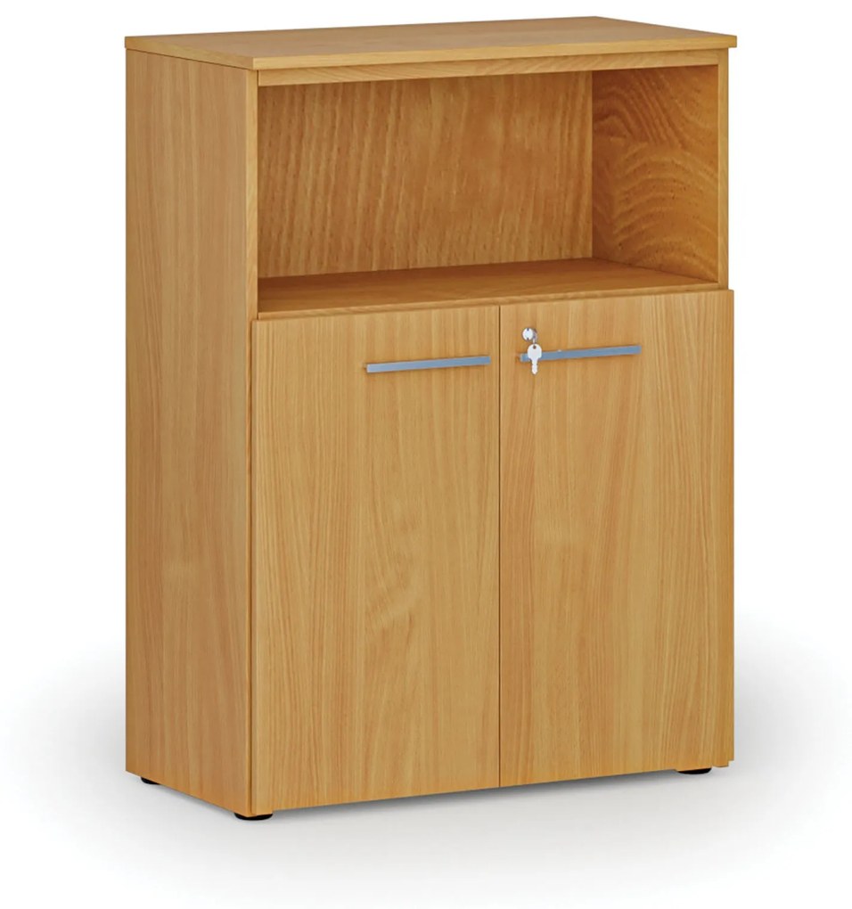 Kombinovaná kancelárska skriňa PRIMO WOOD, 1087 x 800 x 420 mm, buk