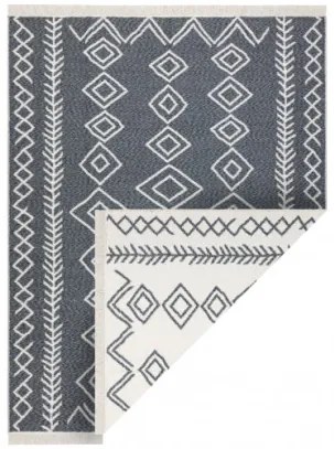 Koberec TWIN 23000 Boho, romby antracit / krém