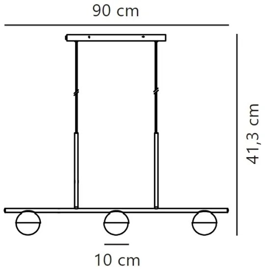 Nordlux - Luster na lanku CONTINA 3xG9/5W/230V mosadz