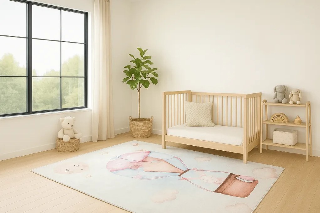 Detský koberec KIDS 2403177N obdĺžnikový – mäkký polyester Rozmer: 120x170 cm