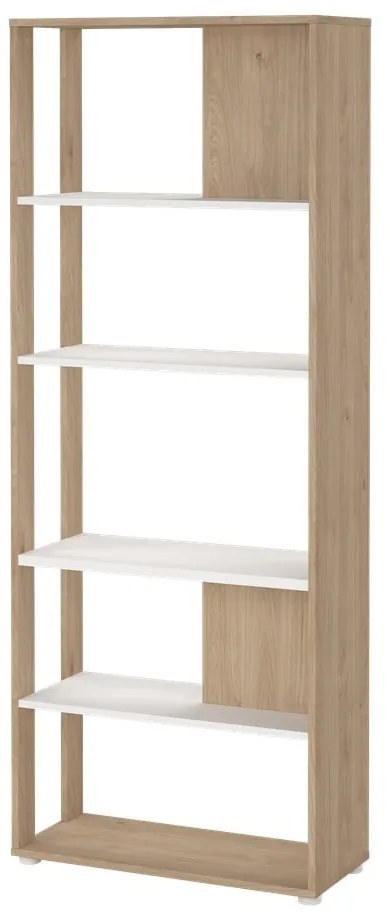 Knižnica v dekore duba v bielo-prírodnej farbe 80x205 cm Sign – Tvilum