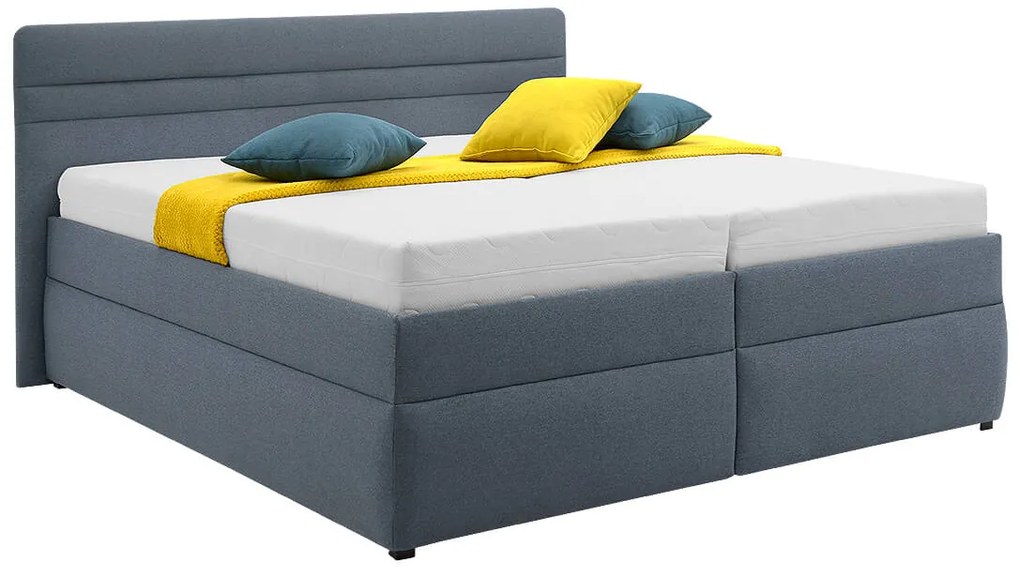 Koska čalúnená posteľ FINES 180x200 pneu modrá