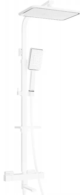 Mexen - CQ54 sprchový set s termostatickou batériou Cube, biela-chrómová, 779105495-21