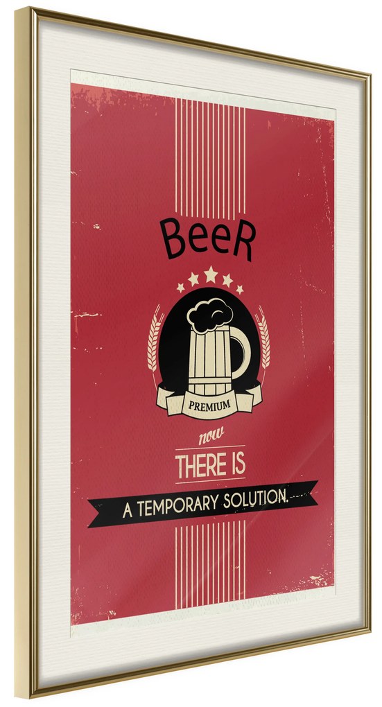 Artgeist Plagát - Premium Beer [Poster] Veľkosť: 20x30, Verzia: Čierny rám s passe-partout