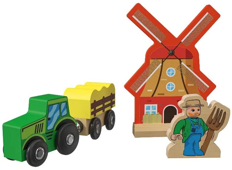 lupilu® Drevená železnica L (farma) (100395198)