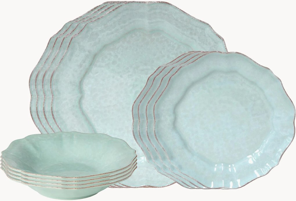 Súprava riadu's hlbokými taniermi Impressions, 12 ks