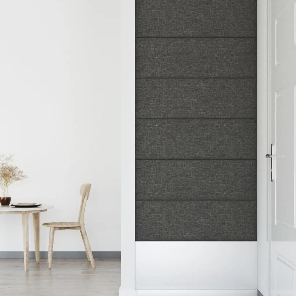 Nástenné panely 12 ks tmavosivé 90x30 cm látka 3,24 m²