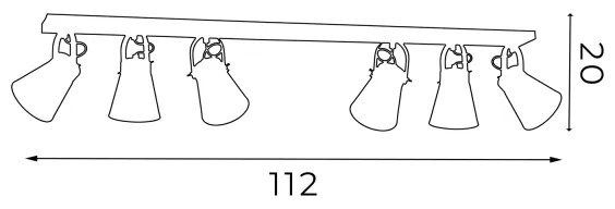 Bodové svietidlo AMOS 6xE27/60W/230V