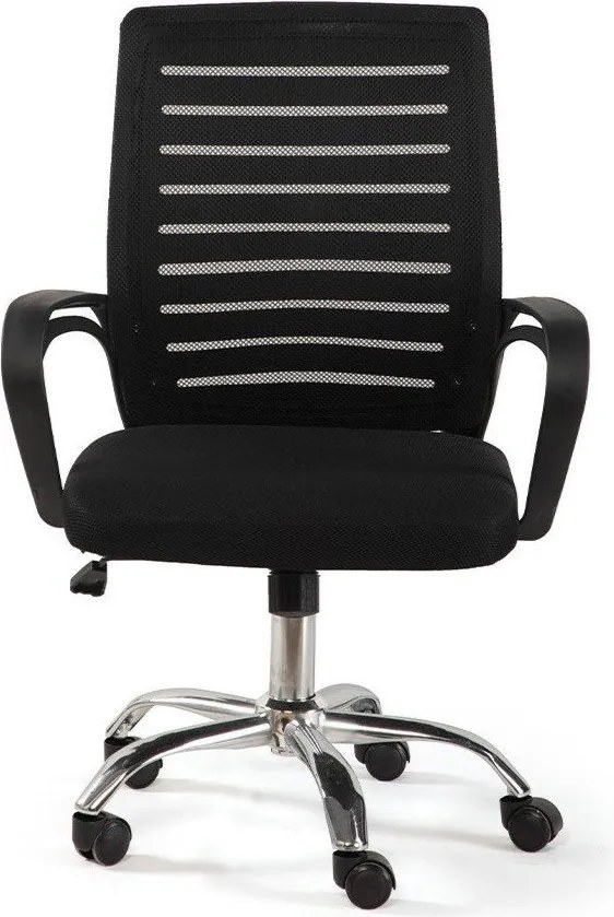 Čierna čalúnená kancelárska stolička Evon – Bonami Essentials