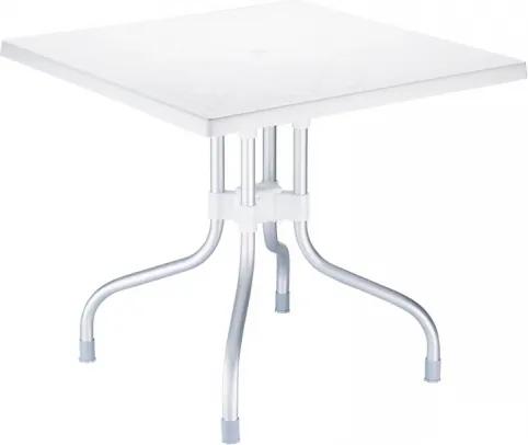 Záhradný skladací stôl DS198334, biely ~ v72 x 80 x 80 cm