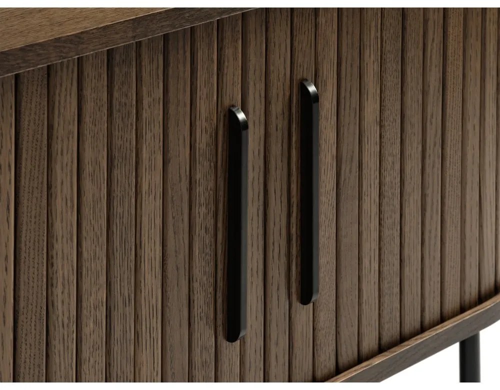 Hnedý TV stolík v dekore duba 120x56 cm Nola – Unique Furniture