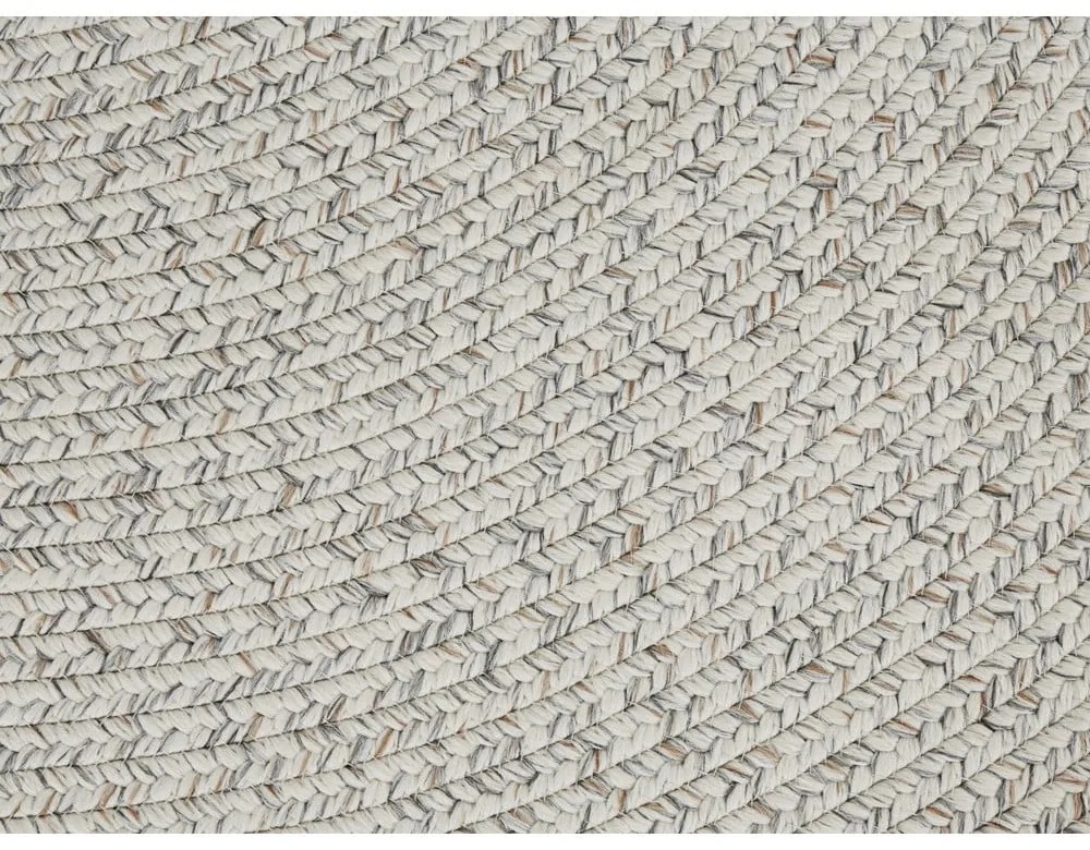 Biely/béžový okrúhly vonkajší koberec ø 200 cm - NORTHRUGS