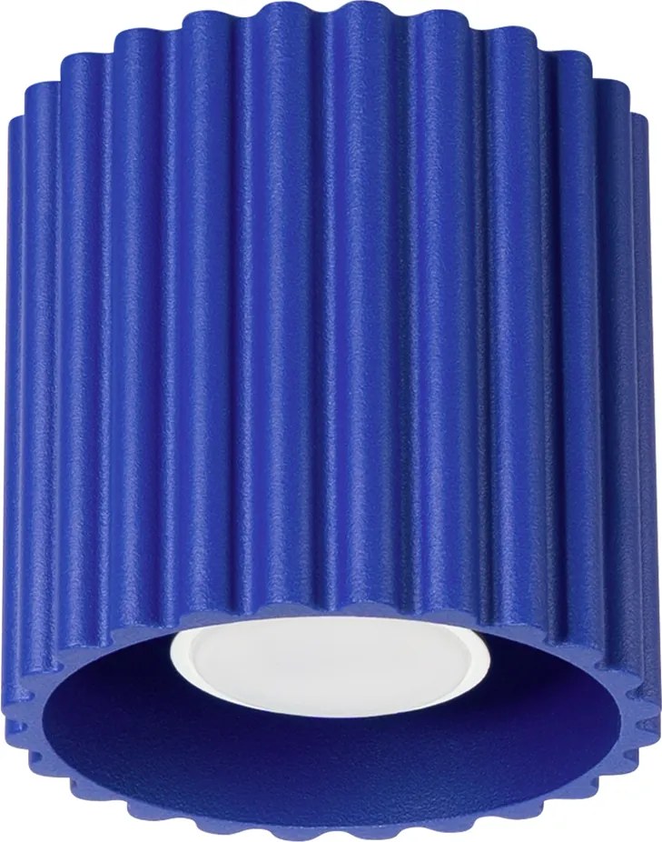 Stropné svietidlo Aura, 1x modré hliníkové tienidlo, (10 cm)