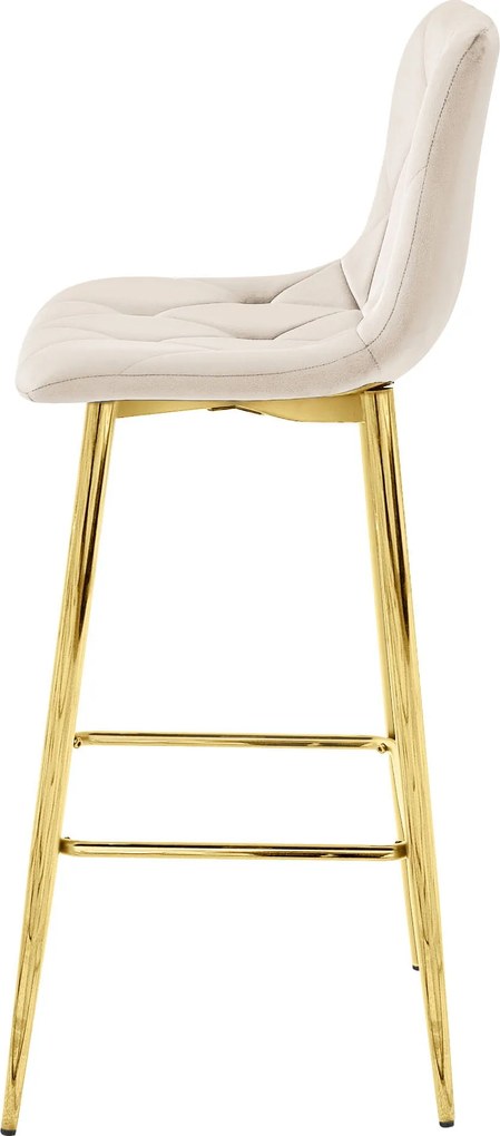 TRENDIE Zamatová barová stolička Bari béžová