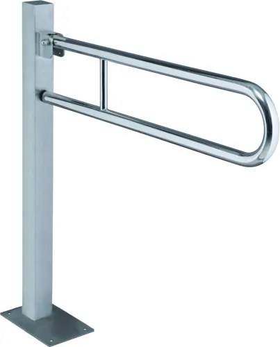 Bemeta Design HELP: Sklopný úchyt v tvare U ukotvený do zeme 813 mm, nerez, brus, bez krytky - 301107602