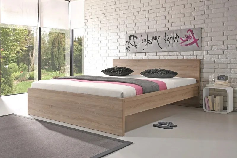 Posteľ Malmö 180x200 cm, dub Sonoma