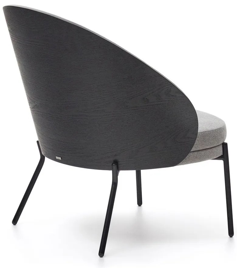Čierno-sivé kreslo Eamy – Kave Home