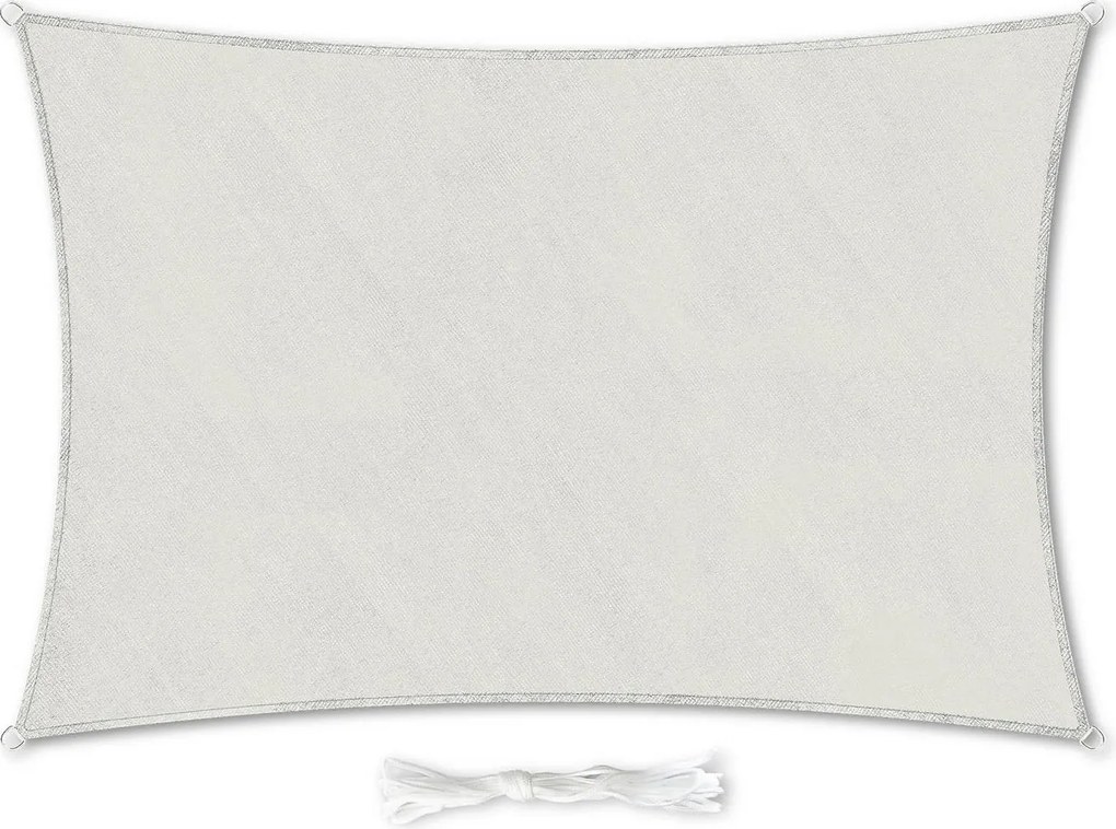 Blumfeldt Obdĺžniková slnečná clona, 2 x 4 m, s upevňovacími okami, polyester, priedušná