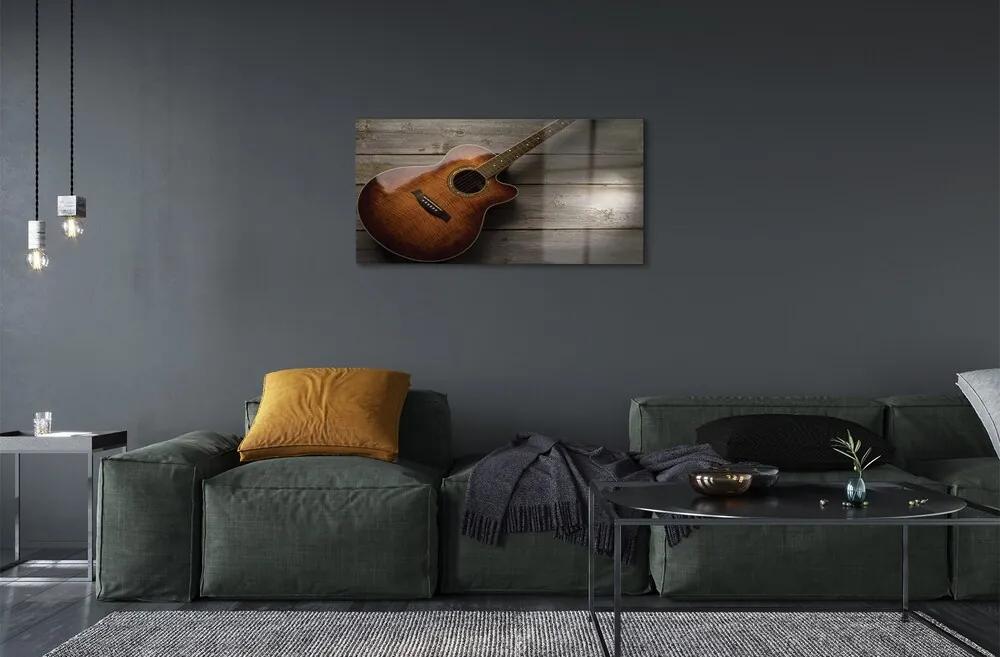 Obraz na skle gitara 120x60 cm