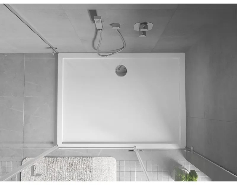Mexen Flow, obdĺžniková sprchová vanička, slim, 85 x 130 cm, biela lesklá, 46R108513