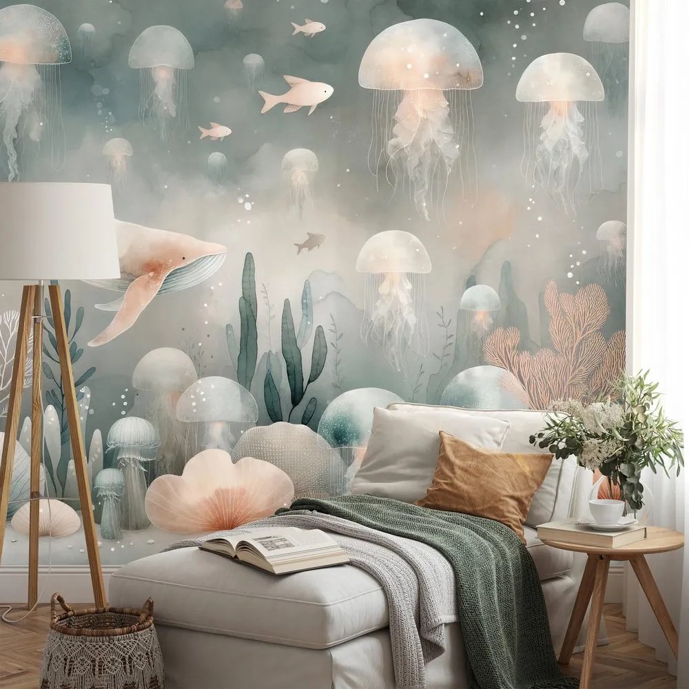 Tapeta podmorský svet s medúzami