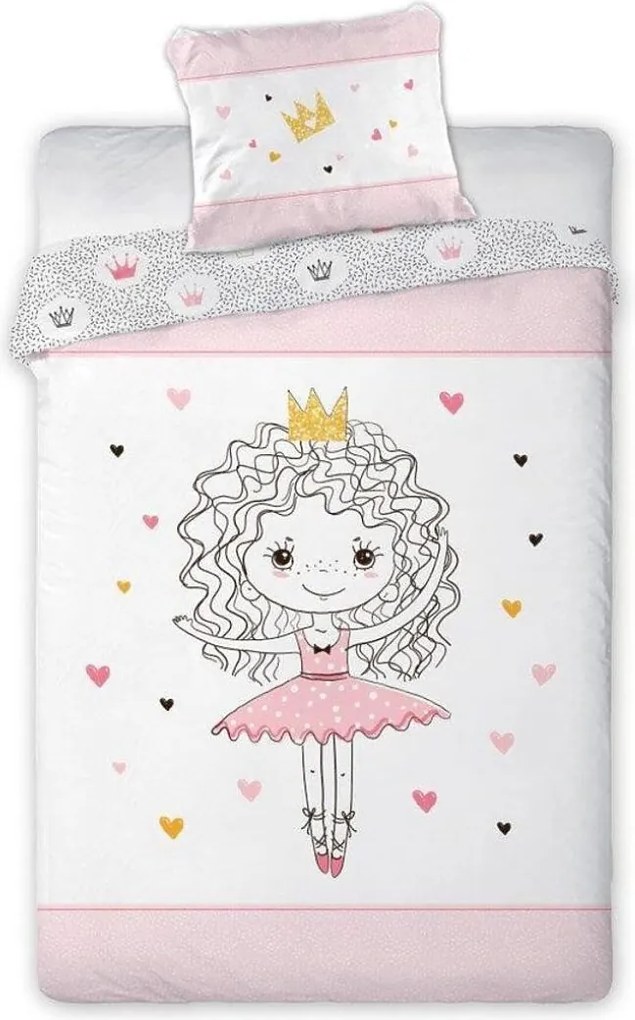 Obliečky bavlnené Deluxe 3D Baletka 140x200cm+90x70cm Faro