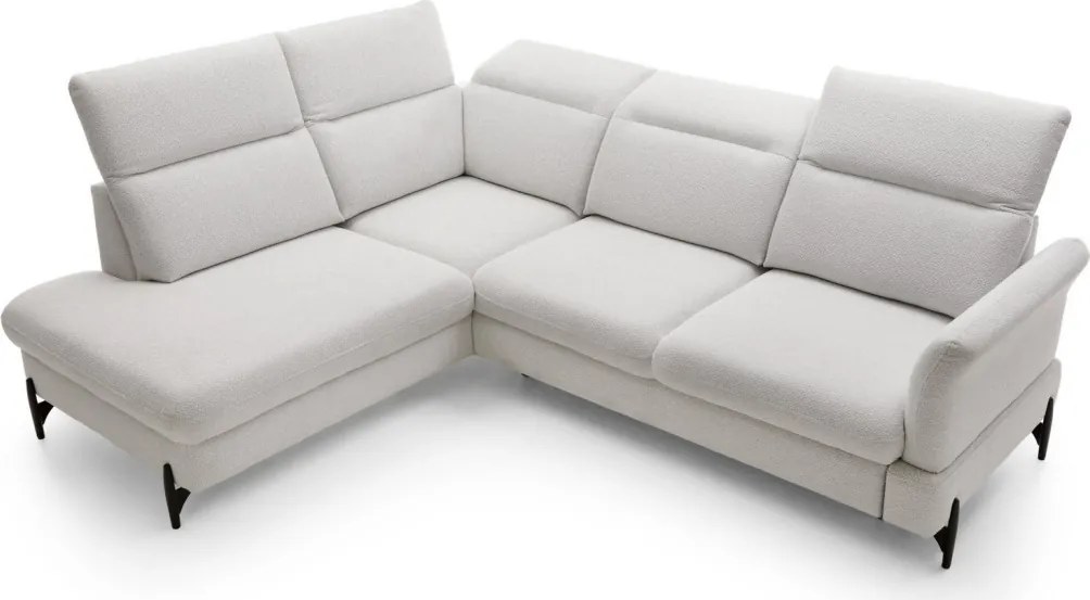 Rohová sedacia súprava Sienna 2, svetlo šedá látka, ľavý roh