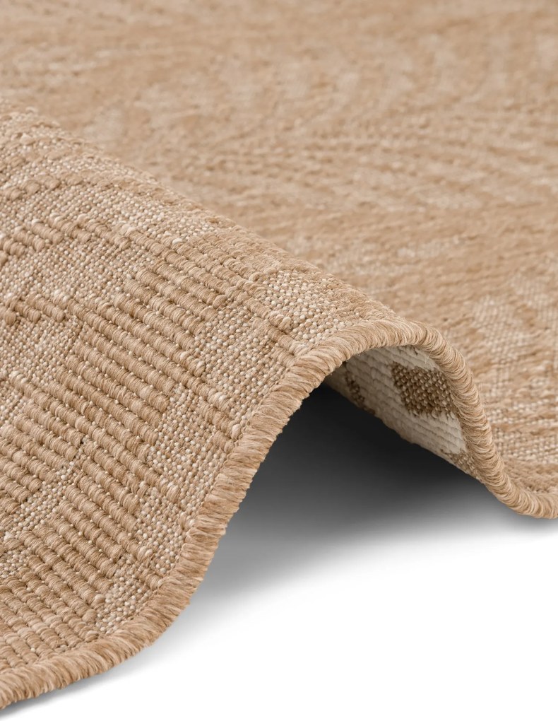 NORTHRUGS, Kusový koberec Duet Liora 106247 Beige/White - na von aj na doma, 160x230, béžová, chodba / predsieň