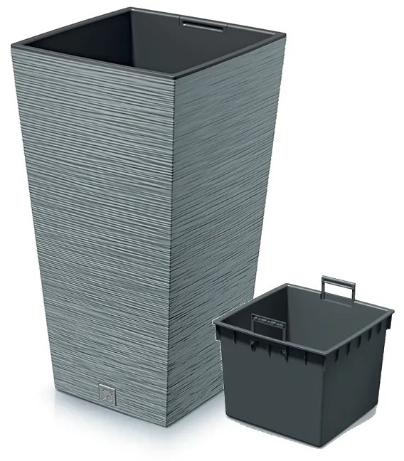 Plastový kvetináč DFSH265 26,5 cm - sivý betón