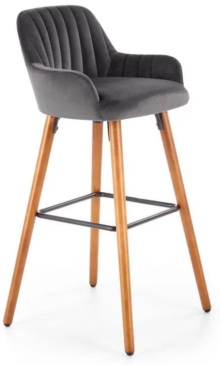 Barová čalúnená stolička CINDY H93 sivá