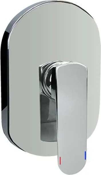 Mereo, Mereo Sprchová podomietková batéria bez prepínača, Mada, Mbox, oválny kryt, chróm, MER-CBQ60105MB