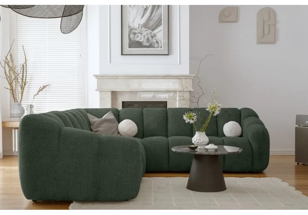 Tmavozelená rohová pohovka Shell – Miuform