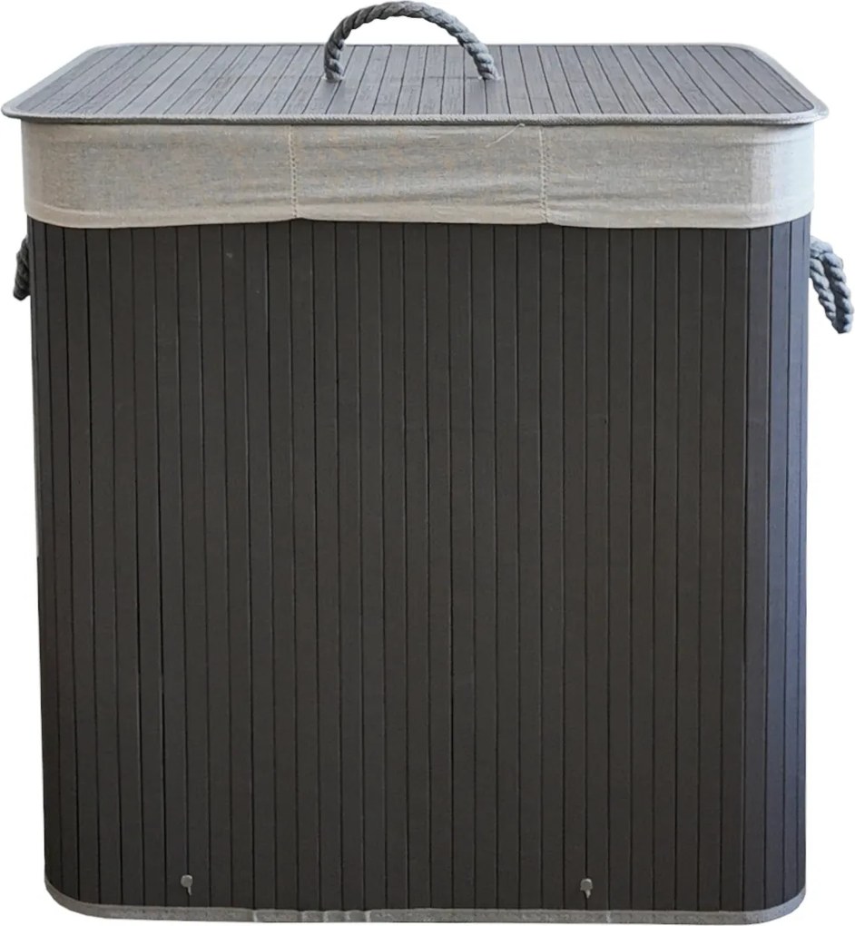 TRENDIE Bambusový kôš na prádlo 150l šedý + DARČEK