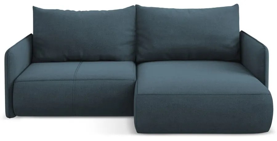 Modrá rozkladacia/s úložným priestorom rohová pohovka (pravý roh) Nanea – Makamii