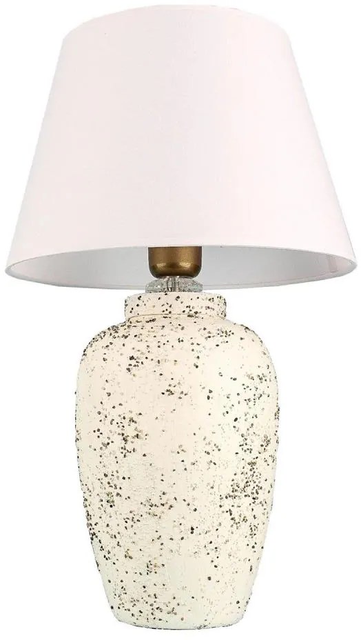 Stolná lampa RAMZES 1xE27/40W/230V biela/krémová