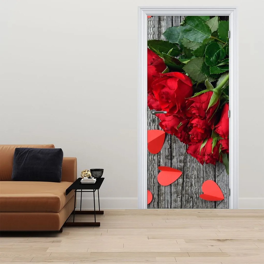 Fototapeta na dvere - Kytica ruží (95x205cm)