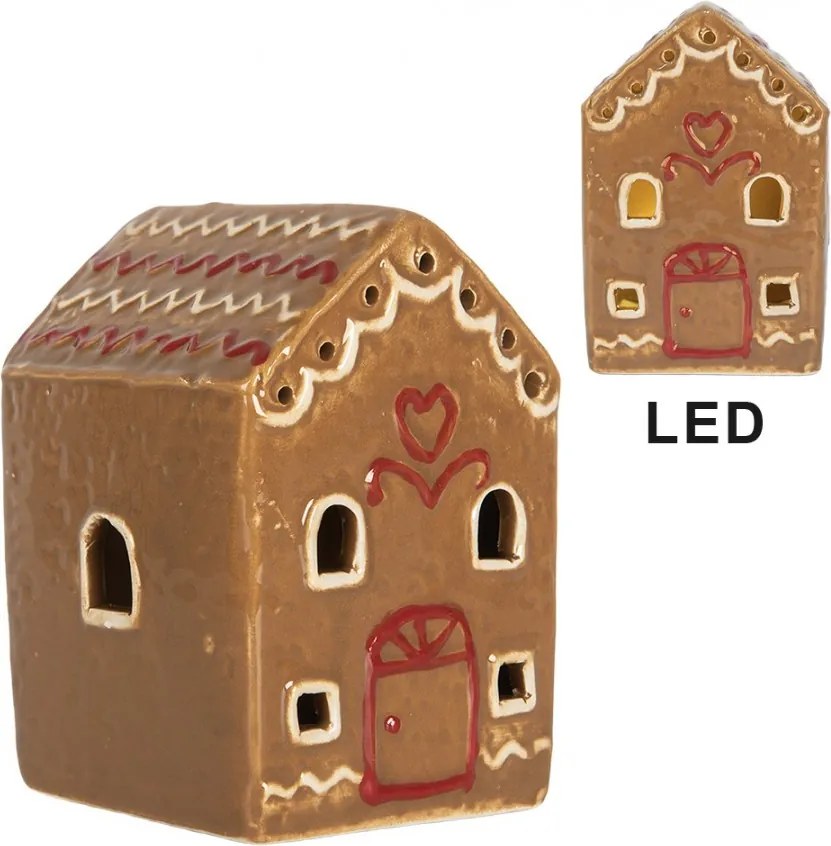 Perníková LED chalúpka Gingerbread Cott - 7*6*9 cm