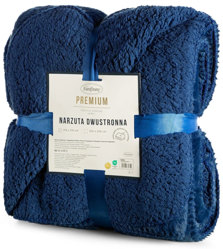 PREHOZ NA POSTEĽ NINA 170X210 CM TMAVOMODRÝ