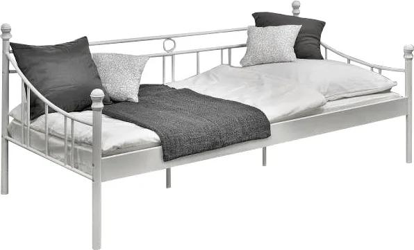 Tutumi Kovová posteľ 90 × 200 cm biela
