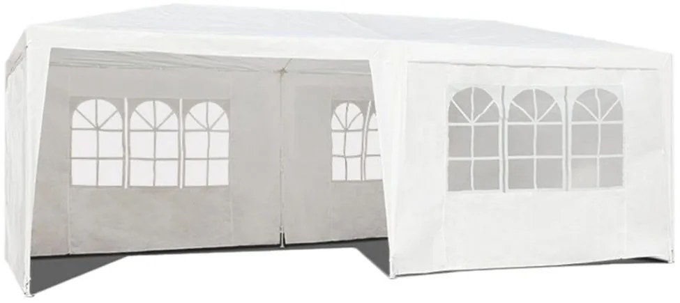 Záhradný stan 6 stenový 3x6 m - biely